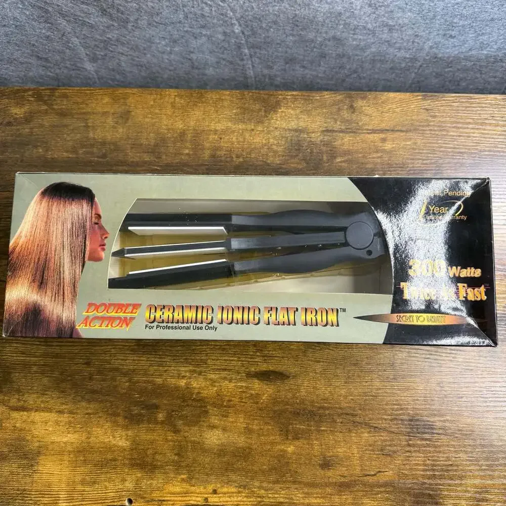 Double Action Ceramic Ionic 4-Plate Professional Flat Iron